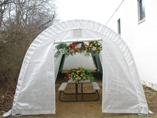 12'W x 24'L x 8'H - Greenhouse - Rounded -Translucent